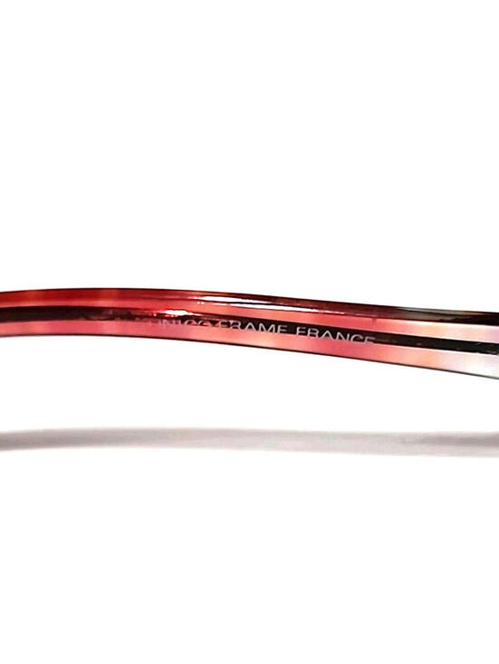 Givenchy Unico Vintage Sm Crystal Brown Red Square Eyeglasses